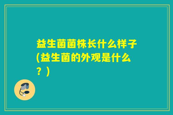 益生菌菌株长什么样子(益生菌的外观是什么？)