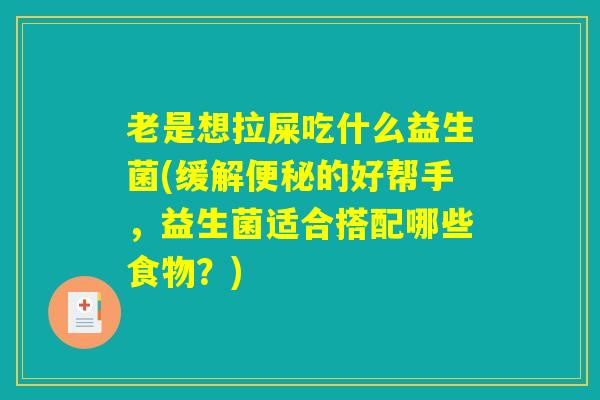老是想拉屎吃什么益生菌(缓解便秘的好帮手，益生菌适合搭配哪些食物？)