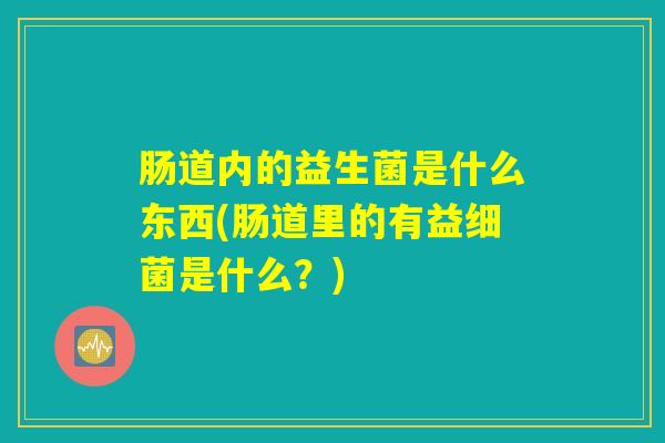 肠道内的益生菌是什么东西(肠道里的有益细菌是什么？)
