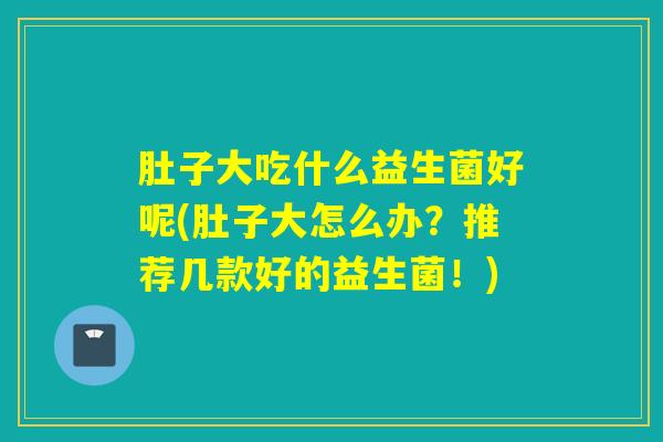 肚子大吃什么益生菌好呢(肚子大怎么办？推荐几款好的益生菌！)