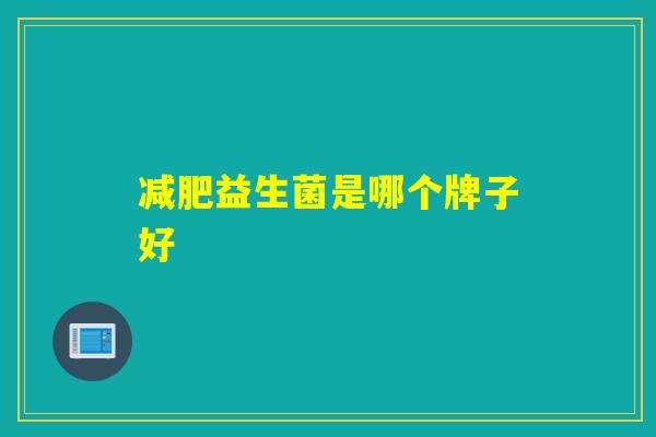 减肥益生菌是哪个牌子好