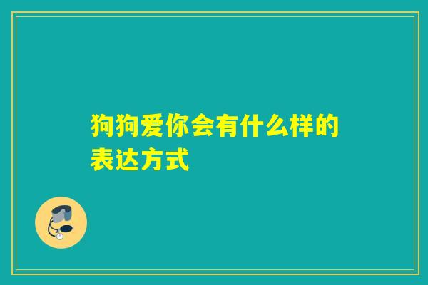 狗狗爱你会有什么样的表达方式