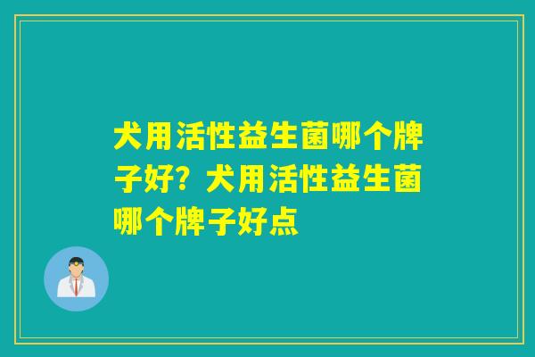 犬用活性益生菌哪个牌子好？犬用活性益生菌哪个牌子好点