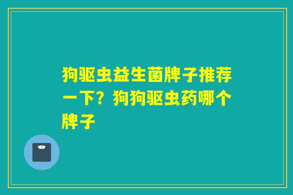 狗驱虫益生菌牌子推荐一下？狗狗驱虫药哪个牌子