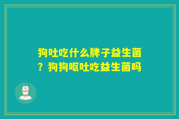 狗吐吃什么牌子益生菌？狗狗呕吐吃益生菌吗