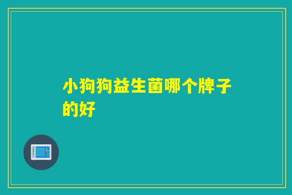 小狗狗益生菌哪个牌子的好