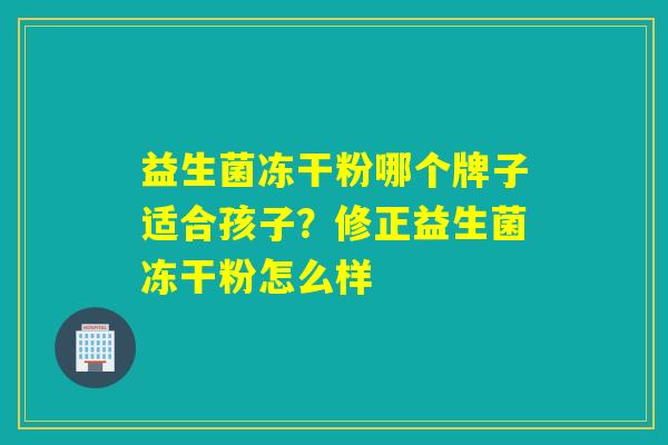 益生菌冻干粉哪个牌子适合孩子？修正益生菌冻干粉怎么样