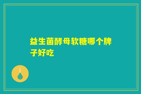 益生菌酵母软糖哪个牌子好吃