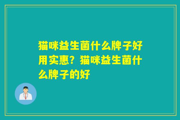 猫咪益生菌什么牌子好用实惠？猫咪益生菌什么牌子的好