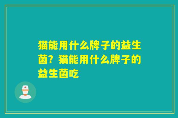 猫能用什么牌子的益生菌？猫能用什么牌子的益生菌吃