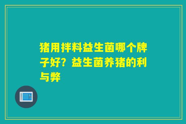 猪用拌料益生菌哪个牌子好？益生菌养猪的利与弊