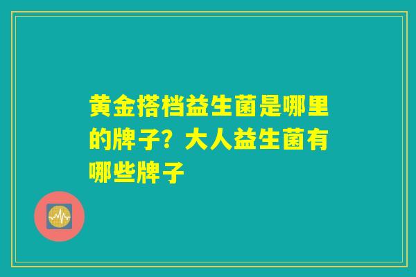 黄金搭档益生菌是哪里的牌子？大人益生菌有哪些牌子