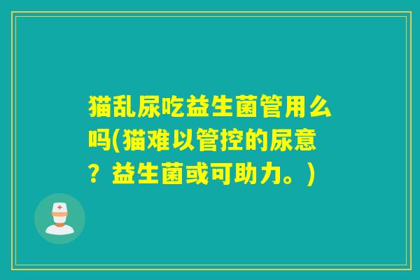 猫乱尿吃益生菌管用么吗(猫难以管控的尿意？益生菌或可助力。)
