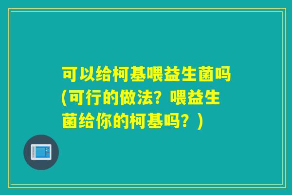 可以给柯基喂益生菌吗(可行的做法？喂益生菌给你的柯基吗？)