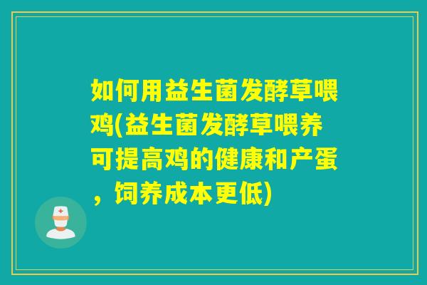 如何用益生菌发酵草喂鸡(益生菌发酵草喂养可提高鸡的健康和产蛋，饲养成本更低)