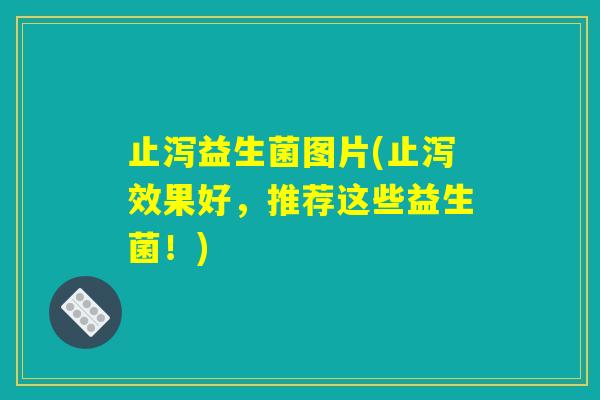 止泻益生菌图片(止泻效果好，推荐这些益生菌！)