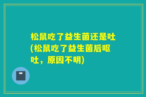 松鼠吃了益生菌还是吐(松鼠吃了益生菌后呕吐，原因不明)