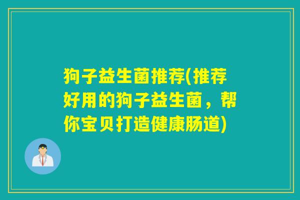 狗子益生菌推荐(推荐好用的狗子益生菌，帮你宝贝打造健康肠道)