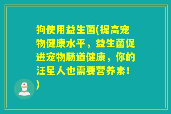 狗使用益生菌(提高宠物健康水平,益生菌促进宠物肠道健康,你的汪星人也需要营养素!) 狗使用益生菌(提高宠物健康水平,益生菌促进宠物肠道健康,你的汪星人也需要营养素!)