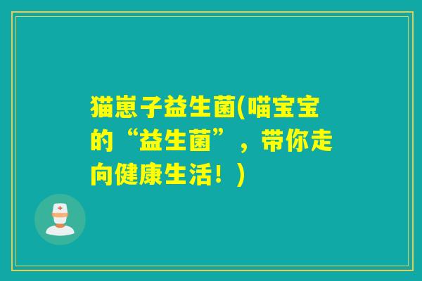 猫崽子益生菌(喵宝宝的“益生菌”，带你走向健康生活！)