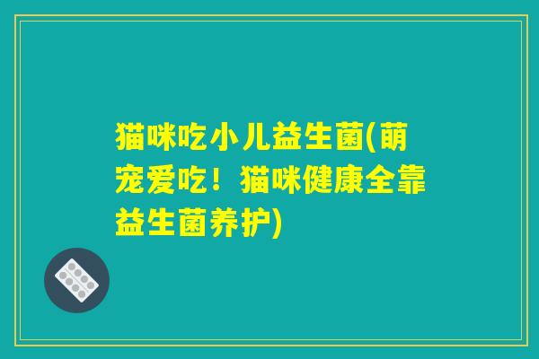 猫咪吃小儿益生菌(萌宠爱吃!猫咪健康全靠益生菌养护) 猫咪吃小儿益生菌(萌宠爱吃!猫咪健康全靠益生菌养护)