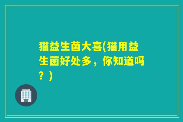 猫益生菌大喜(猫用益生菌好处多，你知道吗？)