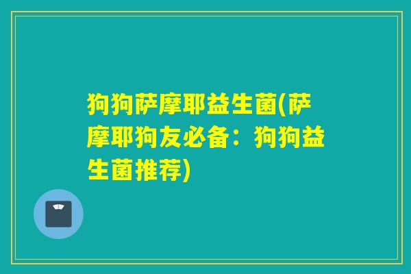 狗狗萨摩耶益生菌(萨摩耶狗友必备：狗狗益生菌推荐)