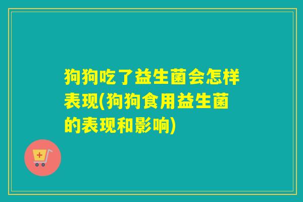狗狗吃了益生菌会怎样表现(狗狗食用益生菌的表现和影响)