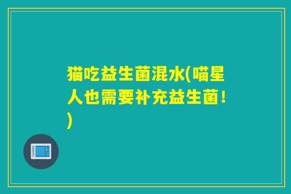 猫吃益生菌混水(喵星人也需要补充益生菌!) 猫吃益生菌混水(喵星人也需要补充益生菌!)