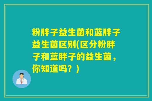 粉胖子益生菌和蓝胖子益生菌区别(区分粉胖子和蓝胖子的益生菌，你知道吗？)