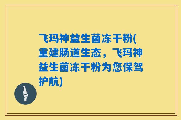 飞玛神益生菌冻干粉(重建肠道生态,飞玛神益生菌冻干粉为您保驾护航) 飞玛神益生菌冻干粉(重建肠道生态,飞玛神益生菌冻干粉为您保驾护航)