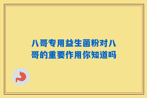 八哥专用益生菌粉对八哥的重要作用你知道吗