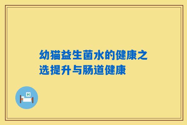 幼猫益生菌水的健康之选提升与肠道健康