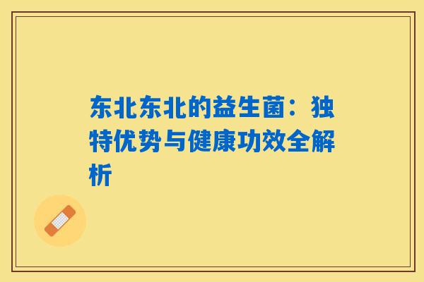 东北东北的益生菌：独特优势与健康功效全解析