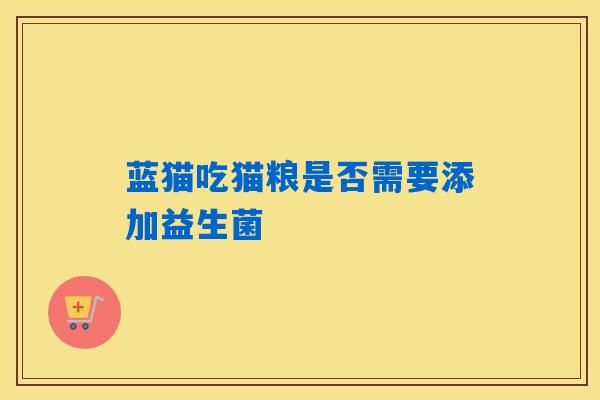 蓝猫吃猫粮是否需要添加益生菌