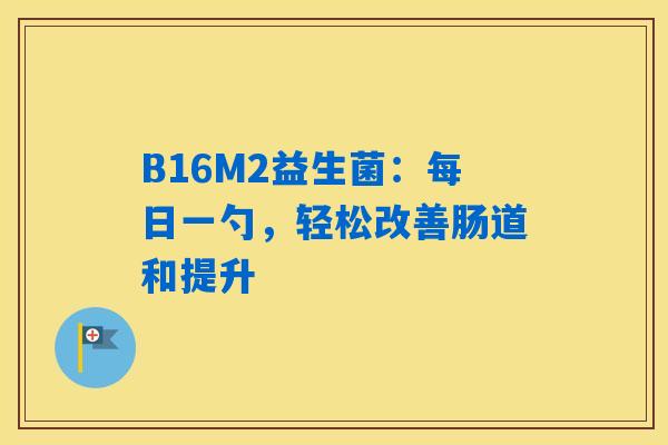 B16M2益生菌:每日一勺,轻松改善肠道和提升 B16M2益生菌:每日一勺,轻松改善肠道和提升