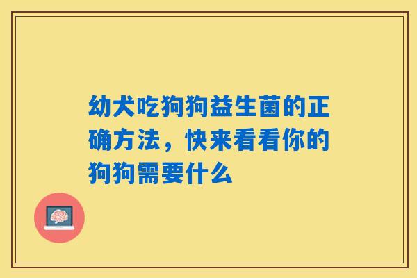 幼犬吃狗狗益生菌的正确方法,快来看看你的狗狗需要什么 幼犬吃狗狗益生菌的正确方法,快来看看你的狗狗需要什么