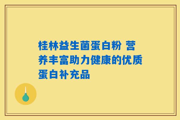 桂林益生菌蛋白粉 营养丰富助力健康的优质蛋白补充品 桂林益生菌蛋白粉 营养丰富助力健康的优质蛋白补充品