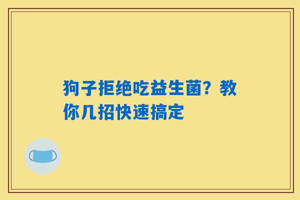 狗子拒绝吃益生菌？教你几招快速搞定