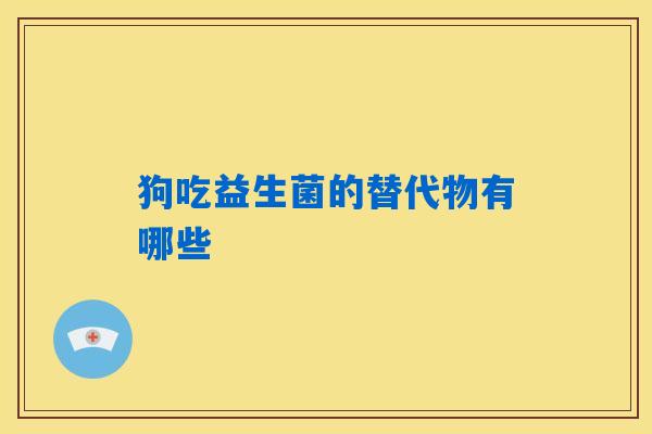 狗吃益生菌的替代物有哪些